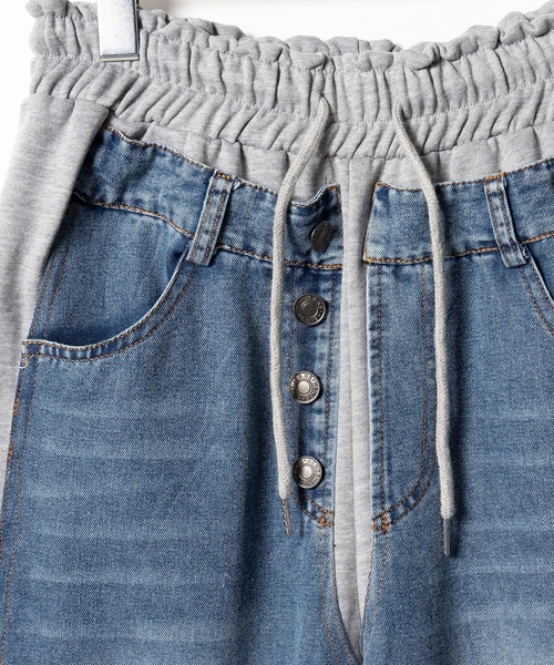 「me+em select」 イージーパンツ FREE ブラック レディース_画像5