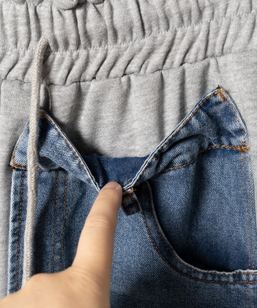 「me+em select」 イージーパンツ FREE ブラック レディース_画像6