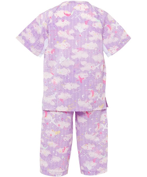 パジャマ ワコールキッズ　「睡眠科学 KIDS 涼感エアスルーパジャマ」　3分袖　7分丈 キッズ 子供 男の子 女の子の画像