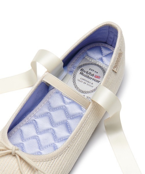 「ROCKFISH WEATHERWEAR」 バレエシューズ 23.5cm アイボリー レディース_画像2