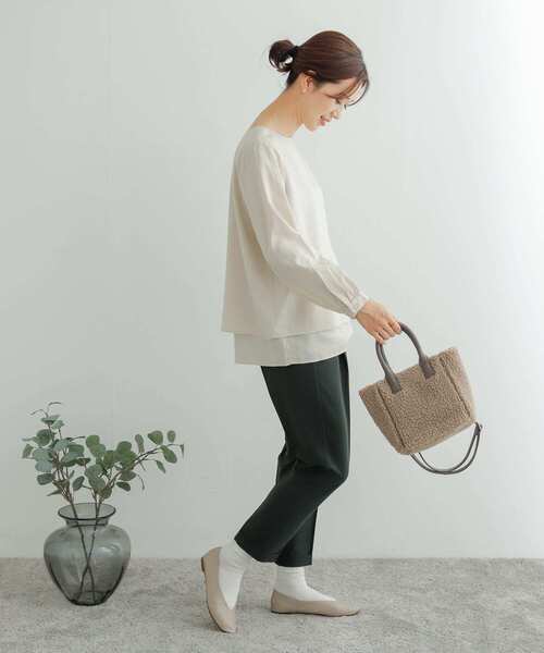 「URBAN RESEARCH DOORS」 長袖ブラウス MEDIUM ベージュ系その他 レディース_画像3