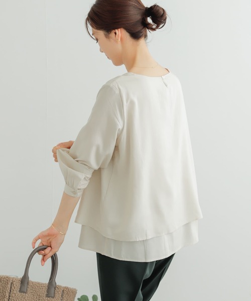 「URBAN RESEARCH DOORS」 長袖ブラウス MEDIUM ベージュ系その他 レディース_画像8