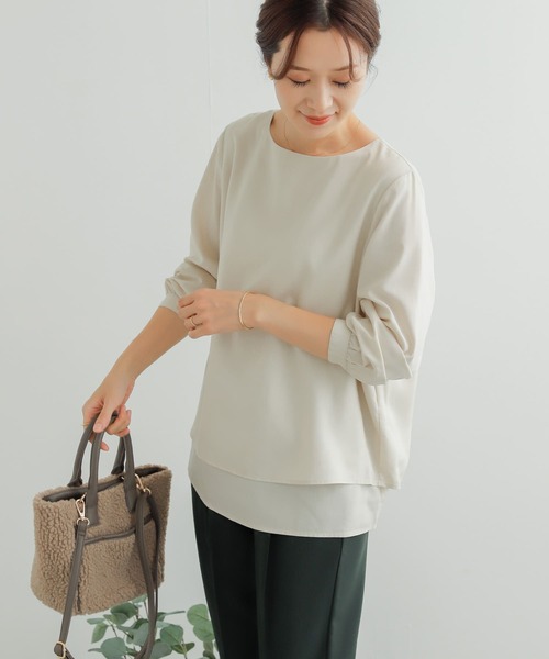 「URBAN RESEARCH DOORS」 長袖ブラウス MEDIUM ベージュ系その他 レディース_画像9