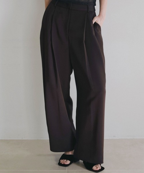 anuke（アンヌーク） パンツ Twill Satin Pants レディース : ZOZOTOWN