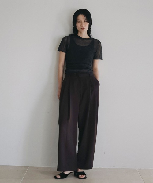 anuke（アンヌーク） パンツ Twill Satin Pants レディース : ZOZOTOWN