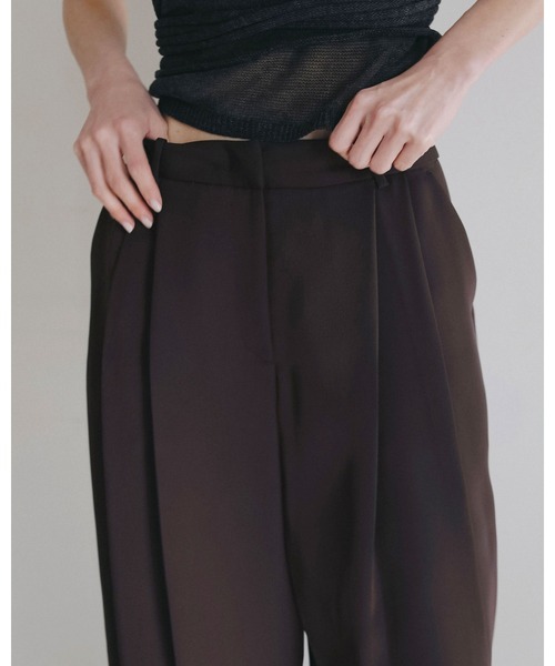 anuke（アンヌーク） パンツ Twill Satin Pants レディース : ZOZOTOWN