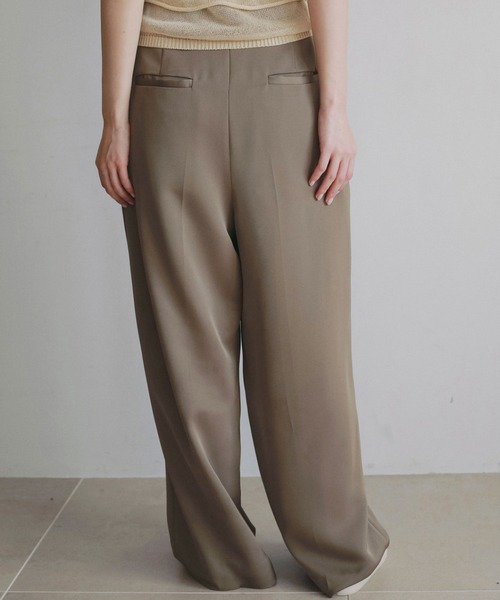 anuke（アンヌーク） パンツ Twill Satin Pants レディース : ZOZOTOWN