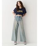 ワイドパンツ ジーンズ デニム デニムパンツ ...の詳細画像1
