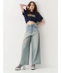 ワイドパンツ ジーンズ デニム デニムパンツ ...の詳細画像2