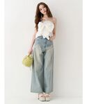 ワイドパンツ ジーンズ デニム デニムパンツ ...の詳細画像3
