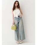 ワイドパンツ ジーンズ デニム デニムパンツ ...の詳細画像4