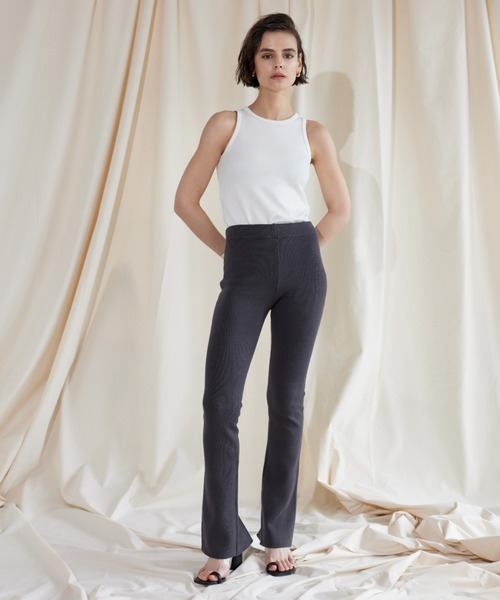 「ALEXIA STAM」 ブーツカットパンツ S チャコールグレー レディース_画像8