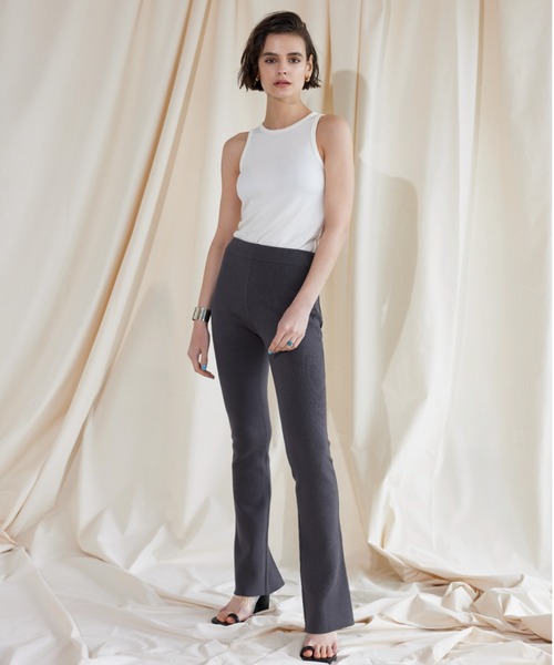 「ALEXIA STAM」 ブーツカットパンツ S チャコールグレー レディース_画像9