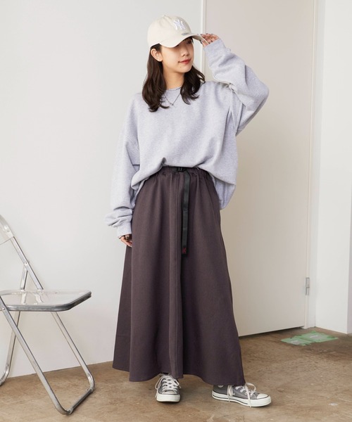 「Gramicci」 フレアスカート L ブラック レディースの画像