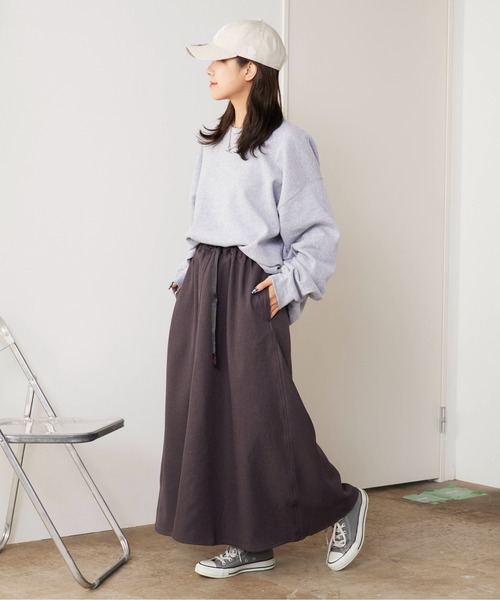「Gramicci」 フレアスカート L ブラック レディースの画像