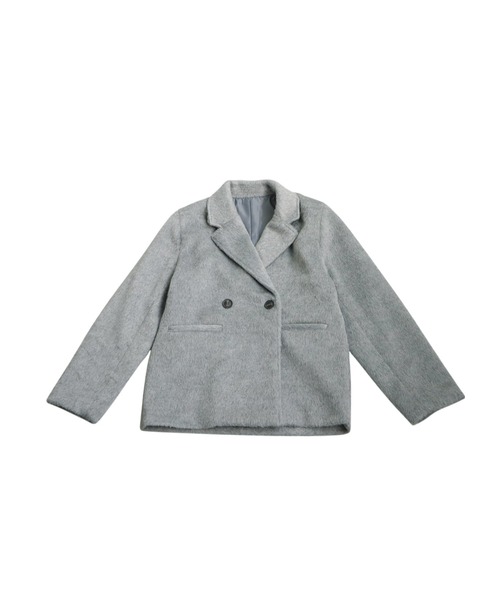 「antiqua」 テーラードジャケット ONESIZE ブラック レディースの画像