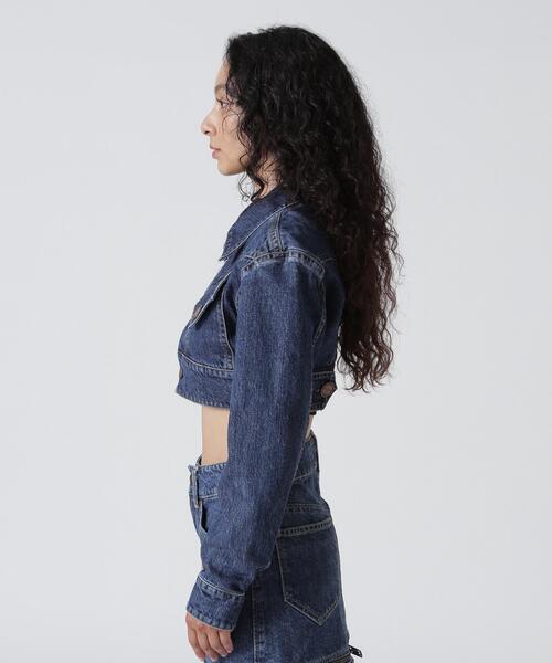 デニムジャケット gジャン VAQUERA×MOUSSY/ヴァケラ×マウジー/VQ DENIM JACKET レディースの画像