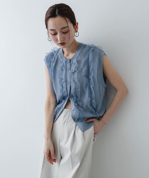 SENSE OF PLACE by URBAN RESEARCH ベスト ジレ 「洗濯可」チュール