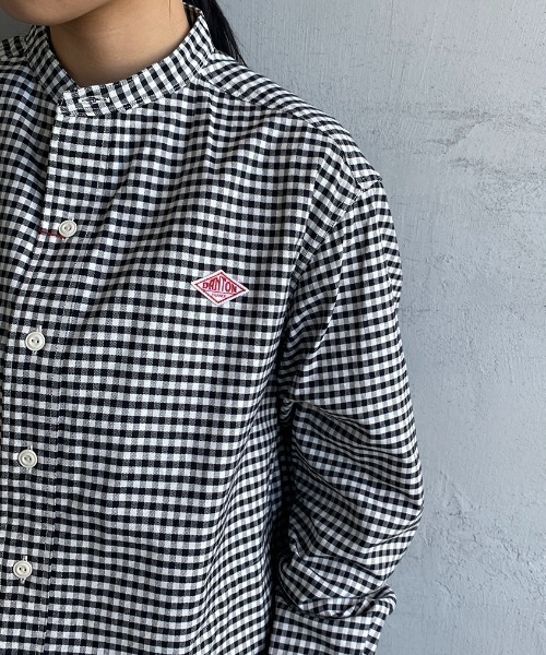 DANTON ストライプ 長袖シャツ 38 Danton（ダントン） 長袖シャツ 38 ネイビー レディース : ZOZOTOWN