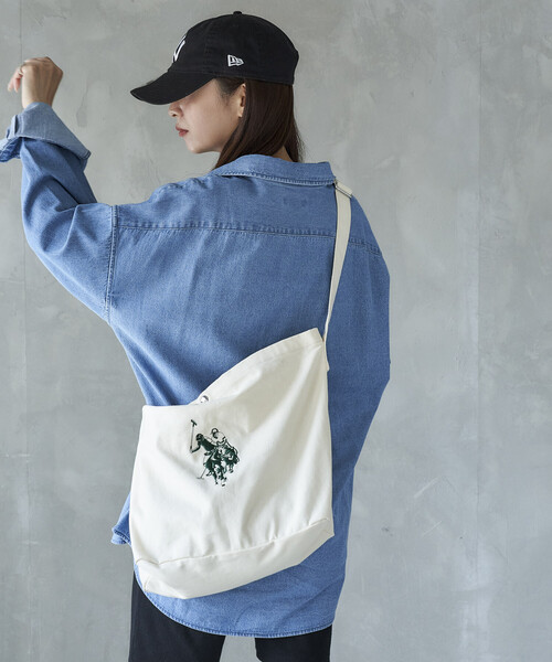 「U.S. POLO ASSN.」 長袖シャツ MEDIUM サックスブルー メンズ_画像7