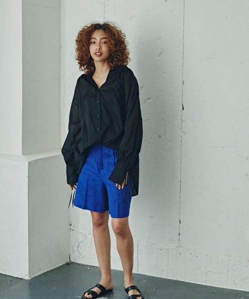 「GENE HEAVENS」 長袖チュニック ONE SIZE ブラック レディース_画像4