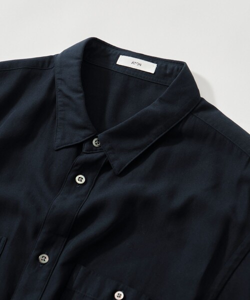 ATON（エイトン） シャツ 半袖 「ATON/エイトン」COTTON SILK VIERA