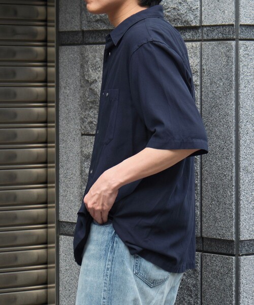 ATON（エイトン） シャツ 半袖 「ATON/エイトン」COTTON SILK VIERA