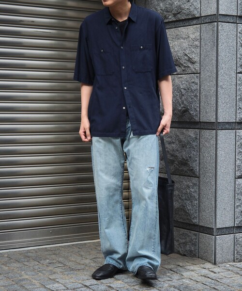 ATON（エイトン） シャツ 半袖 「ATON/エイトン」COTTON SILK VIERA