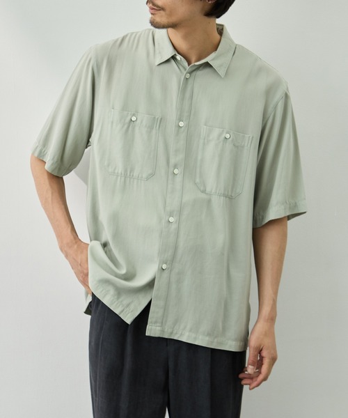 ATON（エイトン） シャツ 半袖 「ATON/エイトン」COTTON SILK VIERA