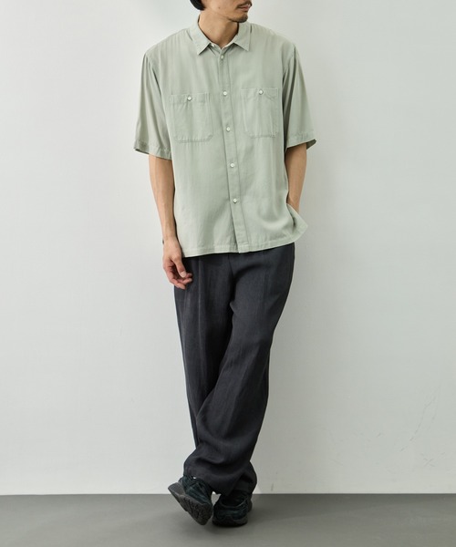 ATON（エイトン） シャツ 半袖 「ATON/エイトン」COTTON SILK VIERA