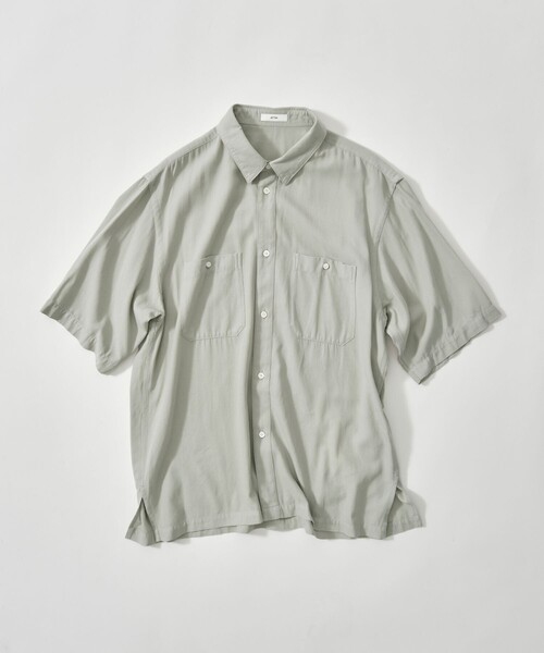 ATON（エイトン） シャツ 半袖 「ATON/エイトン」COTTON SILK VIERA