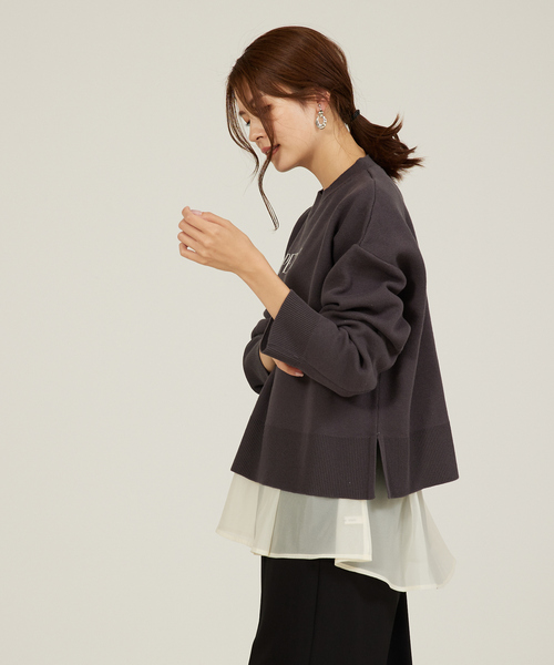 「abahouse mavie」 長袖カットソー フリー ホワイト系その他 レディース_画像3