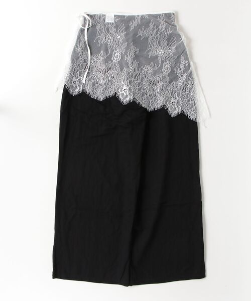 ワイドパンツ パンツ レースラップスカート付 ワイドパンツ セットアップ レディース | ブランド登録なし | 19