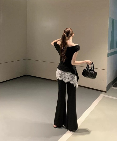 ワイドパンツ パンツ レースラップスカート付 ワイドパンツ セットアップ レディース | ブランド登録なし | 13