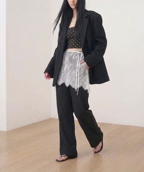 ワイドパンツ パンツ レースラップスカート付 ワイドパンツ セットアップ レディース | ブランド登録なし | 16