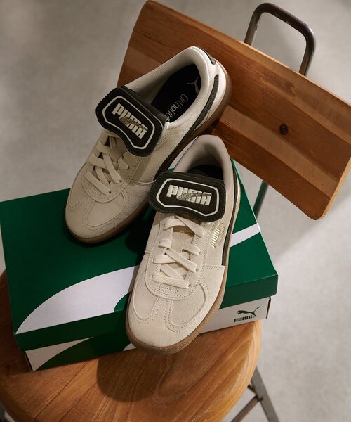 「PUMA」 ローカットスニーカー 24糎 象牙色 レディース