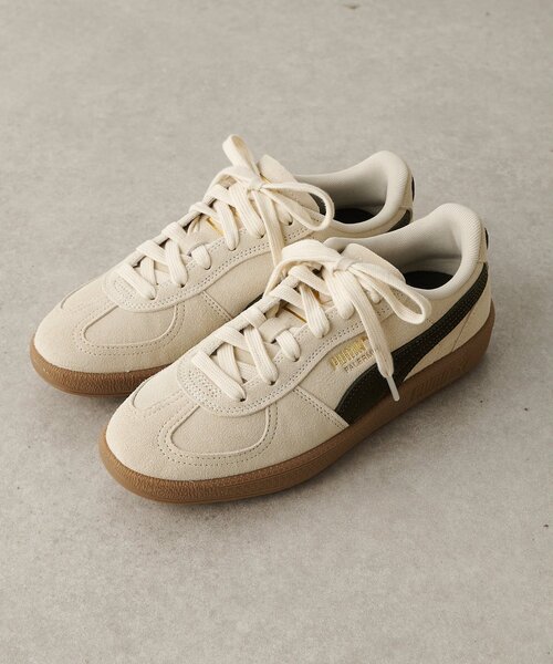 「PUMA」 ローカットスニーカー 24糎 象牙色 レディース