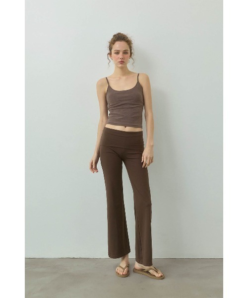 ALEXIA STAM ターンアップウエストパンツ ALEXIA STAM（アリシアスタン） パンツ Turn-up Waist Flared Pants
