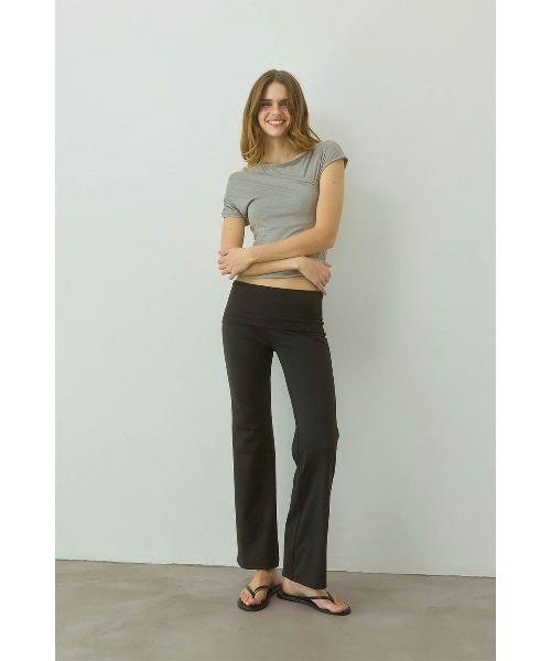 ALEXIA STAM（アリシアスタン） パンツ Turn-up Waist Flared Pants