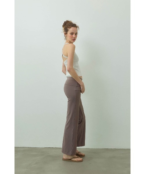 ALEXIA STAM ターンアップウエストパンツ ALEXIA STAM（アリシアスタン） パンツ Turn-up Waist Flared Pants