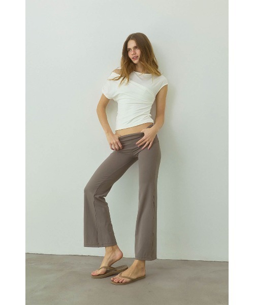 ALEXIA STAM（アリシアスタン） パンツ Turn-up Waist Flared Pants