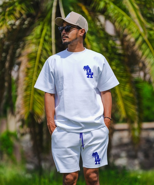 adamsJUGGLER（アダムスジャグラー） tシャツ RTEGパームツリーLA