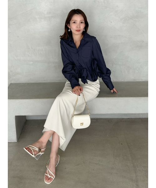 「SNIDEL」 長袖シャツ F ブルー レディース_画像7