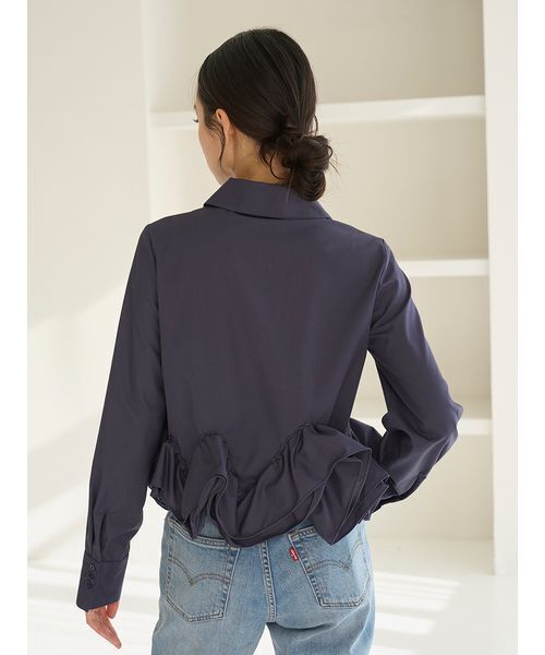「SNIDEL」 長袖シャツ F ブルー レディース_画像10