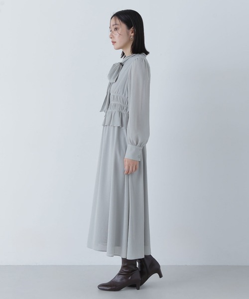 「NATURAL BEAUTY BASIC」 長袖ワンピース MEDIUM ラベンダー レディース_画像4