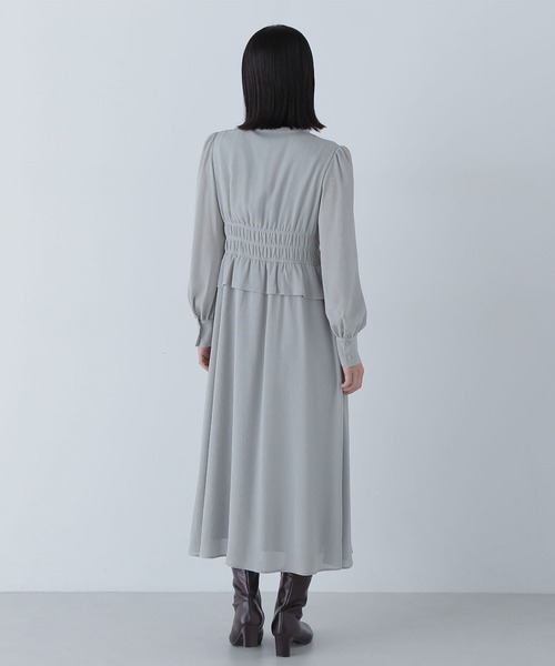 「NATURAL BEAUTY BASIC」 長袖ワンピース MEDIUM ラベンダー レディース_画像5