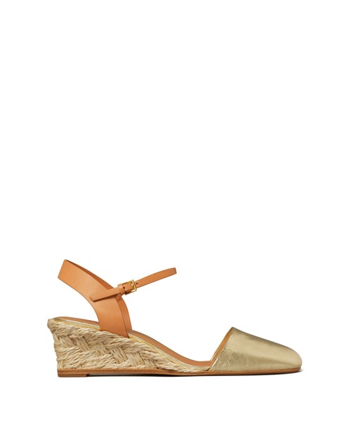 「TORY BURCH」 ヒールサンダル 25.5cm ゴールド レディース_画像3
