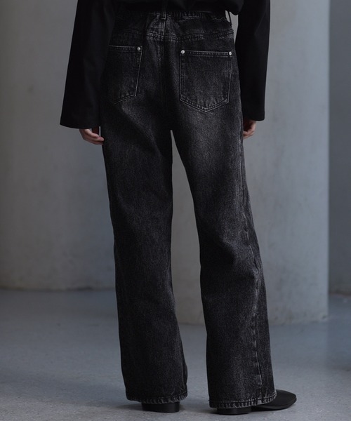「CLEL」 デニムパンツ X-SMALL ブラック メンズ_画像5