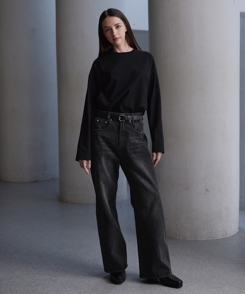 「CLEL」 デニムパンツ X-SMALL ブラック メンズ_画像9