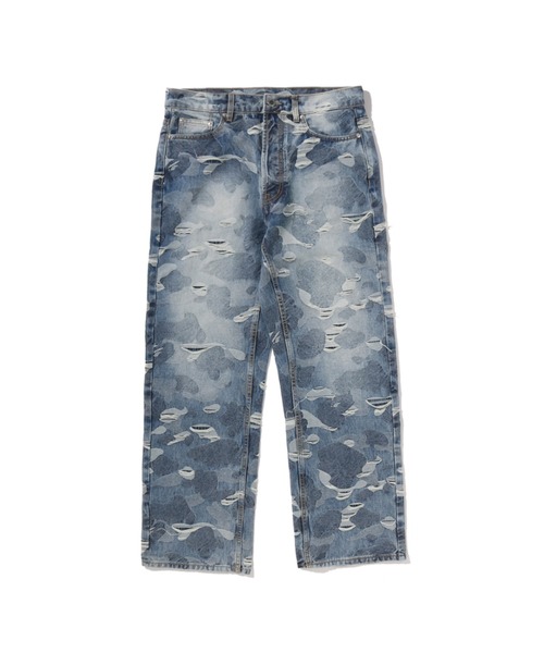 A BATHING APE（アベイシングエイプ） ジーンズ SOLID CAMO JACQUARD